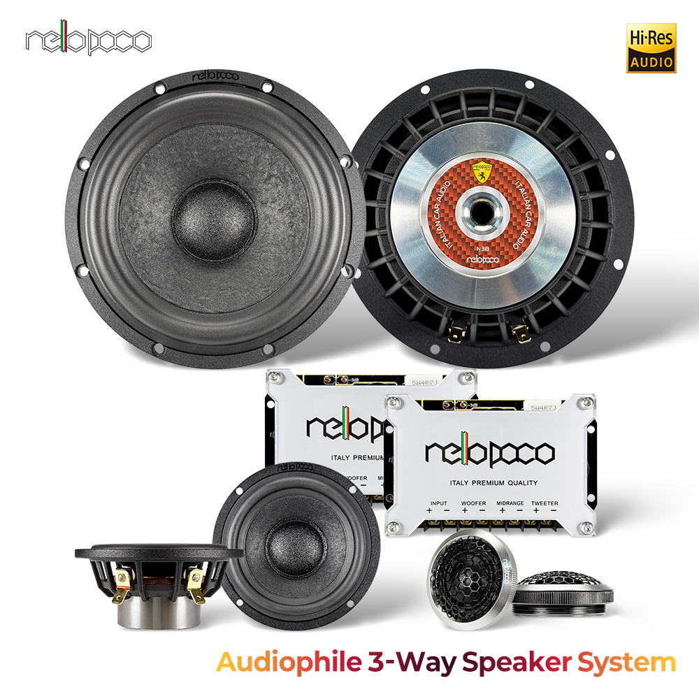 Car Accessories Sound System - Premium 3-Way Car Audio Component Speakers