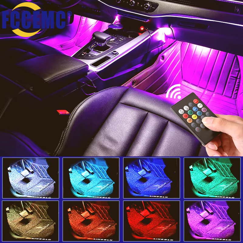 Car Accessories Sound System - Universal Car RGB Ambient Lights LED