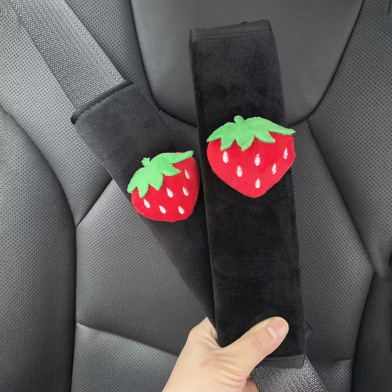 Car Accessories Juicy Couture - 2pcs Strawberry Car Seat Belt Shoulder