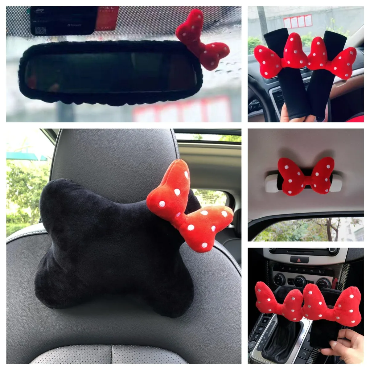 Car Accessories Juicy Couture - Cute Bowknot Car Headrest Neck Pillow