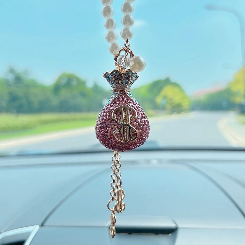 Car Accessories Juicy Couture - Creative Crystal Purse Rearview Mirror car