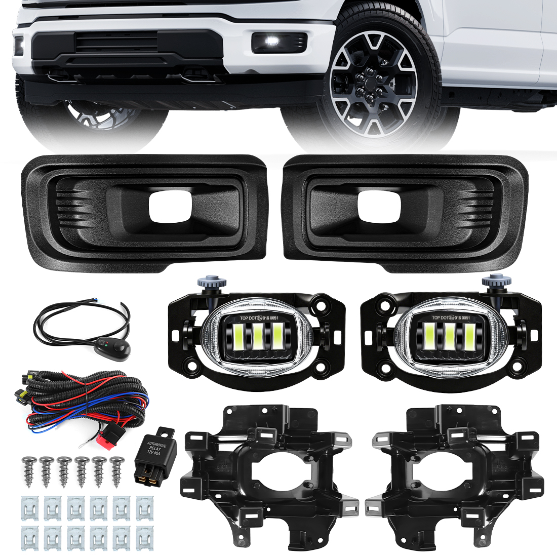 Car Accessories Xl - LED Fog Lamp Set For Ford