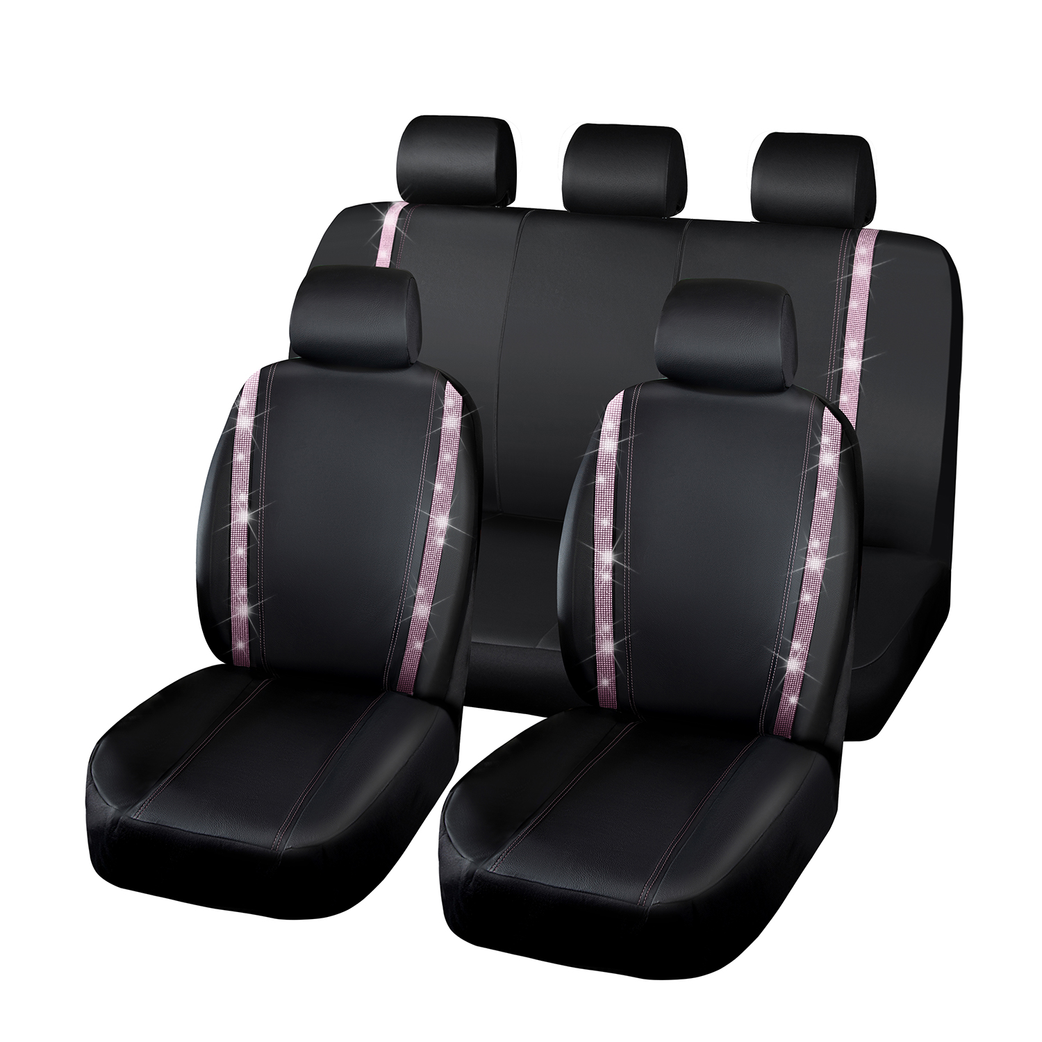 Car Accessories Juicy Couture - Pink Rhinestone Bling Car Seat Covers