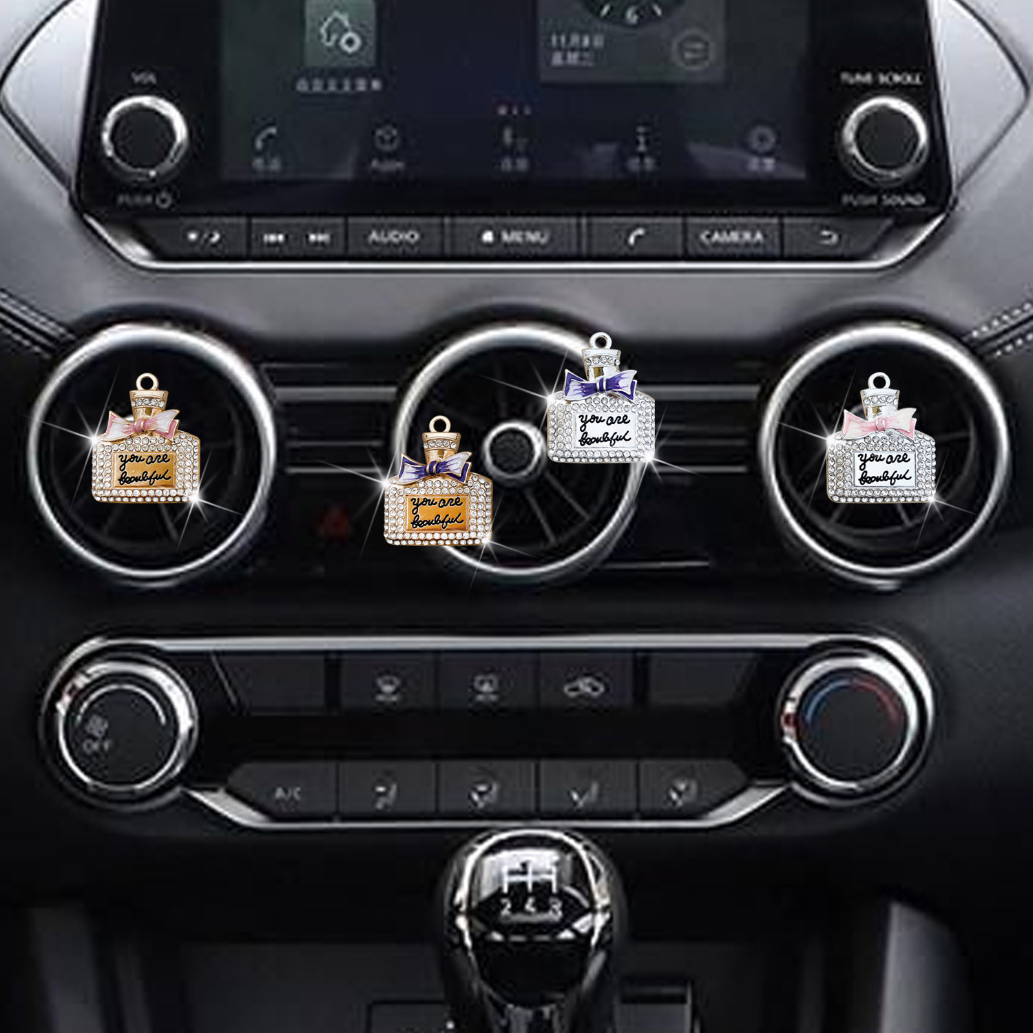 Diamond Bowknot Bottle Car Air - Car Accessories Juicy Couture บทวิจารณ์และราคา