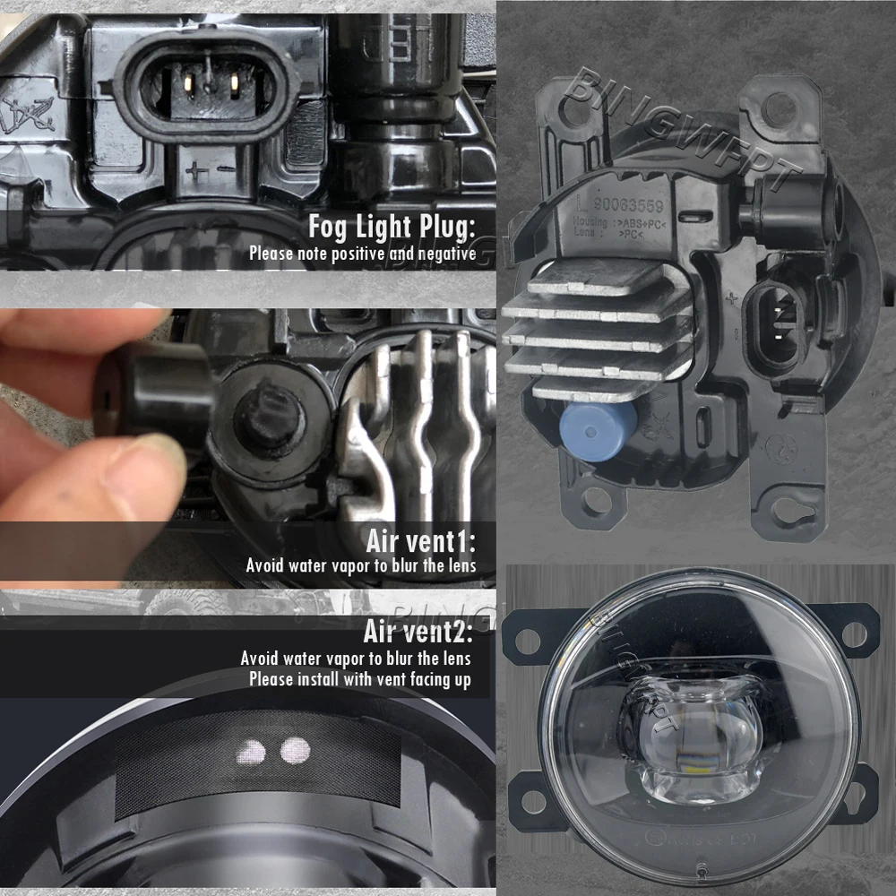 Car LED Lens Fog Lights H11 12 - Car Accessories Xl บทวิจารณ์และราคา