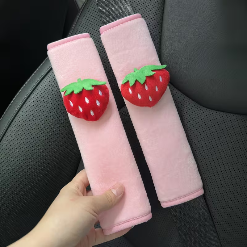 2pcs Strawberry Car Seat Belt  - Car Accessories Juicy Couture บทวิจารณ์และราคา