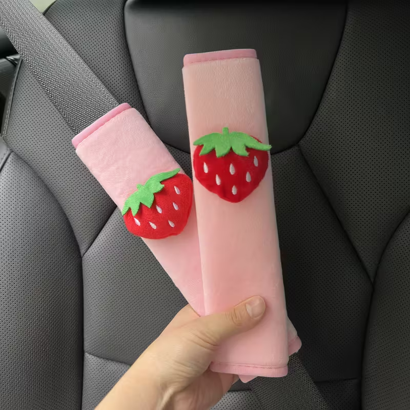2pcs Strawberry Car Seat Belt  - Car Accessories Juicy Couture บทวิจารณ์และราคา