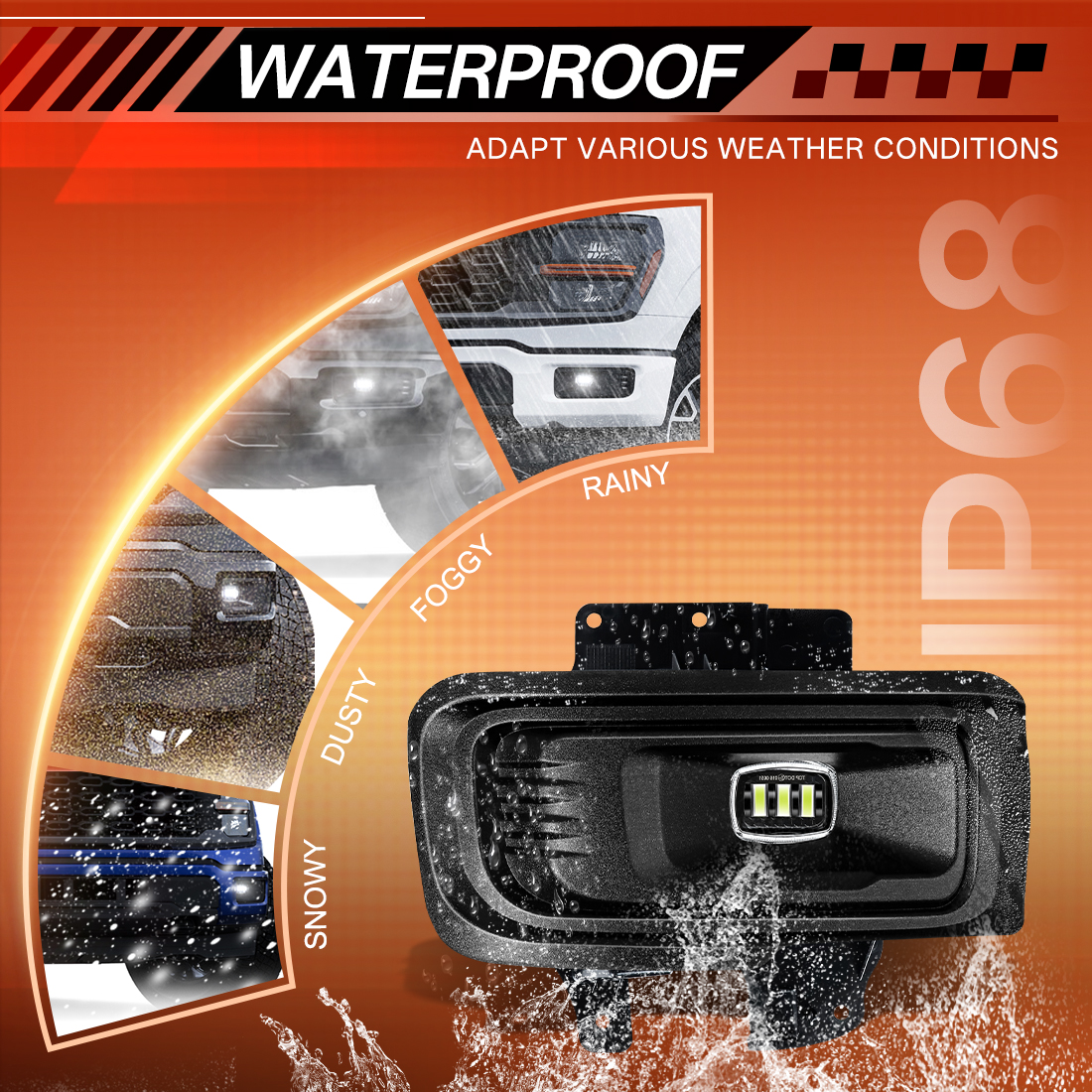 LED Fog Lamp Set For Ford F-15 - Car Accessories Xl บทวิจารณ์และราคา